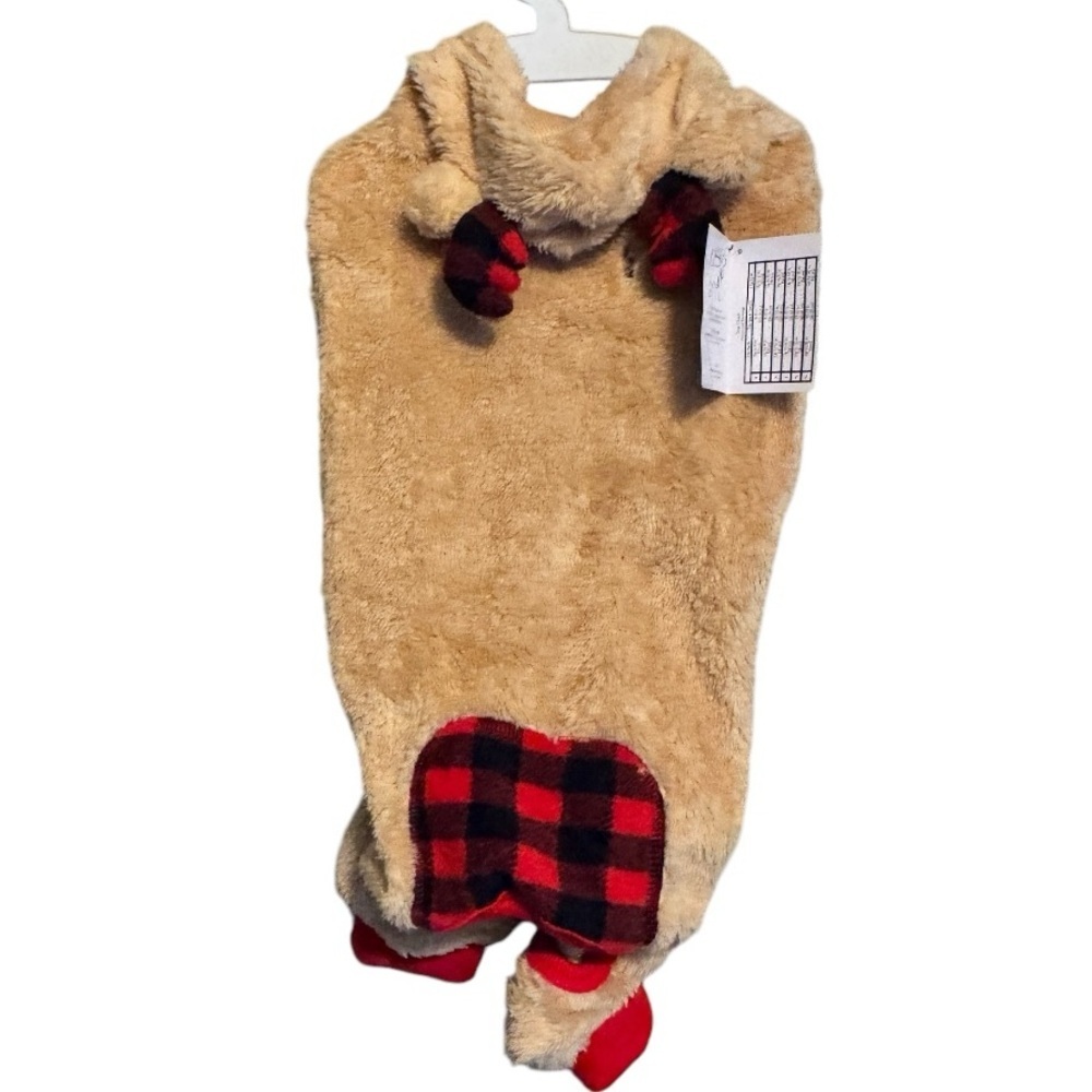 FabDog Pet Apparel Reindeer Christmas Outfit nwt